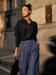 NAVY COLLAR SHIRT