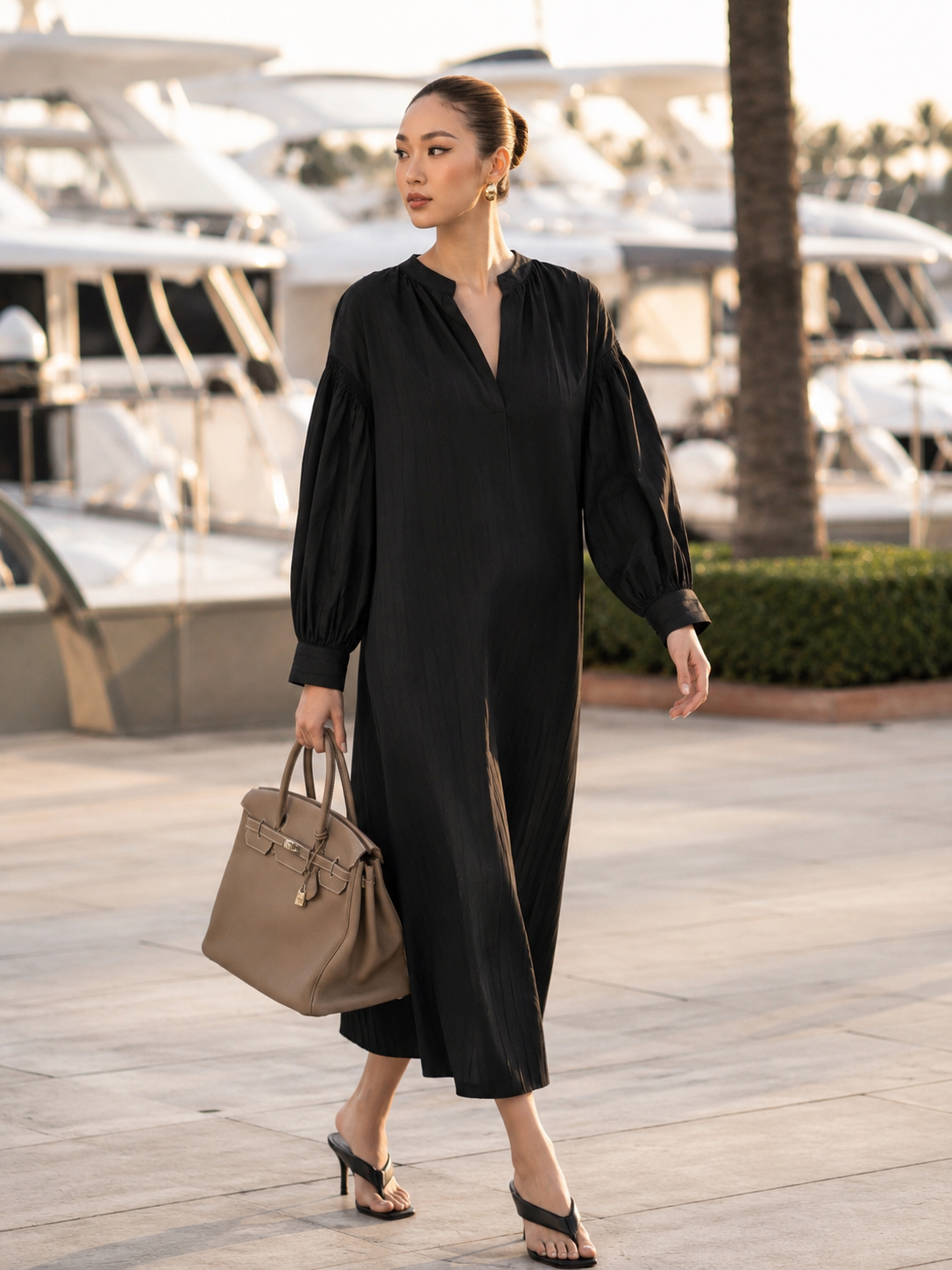 BALLOON SLEEVE DRESS