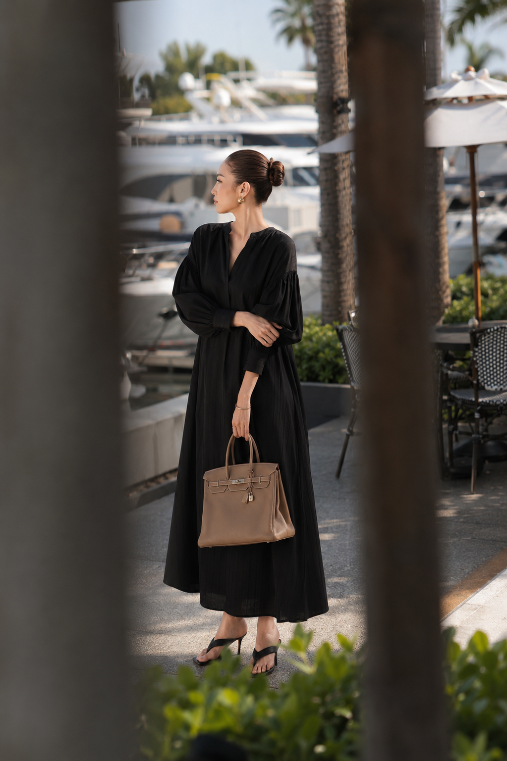 BALLOON SLEEVE DRESS