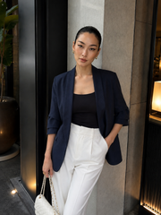 NAVY PINSTRIPE  BLAZER