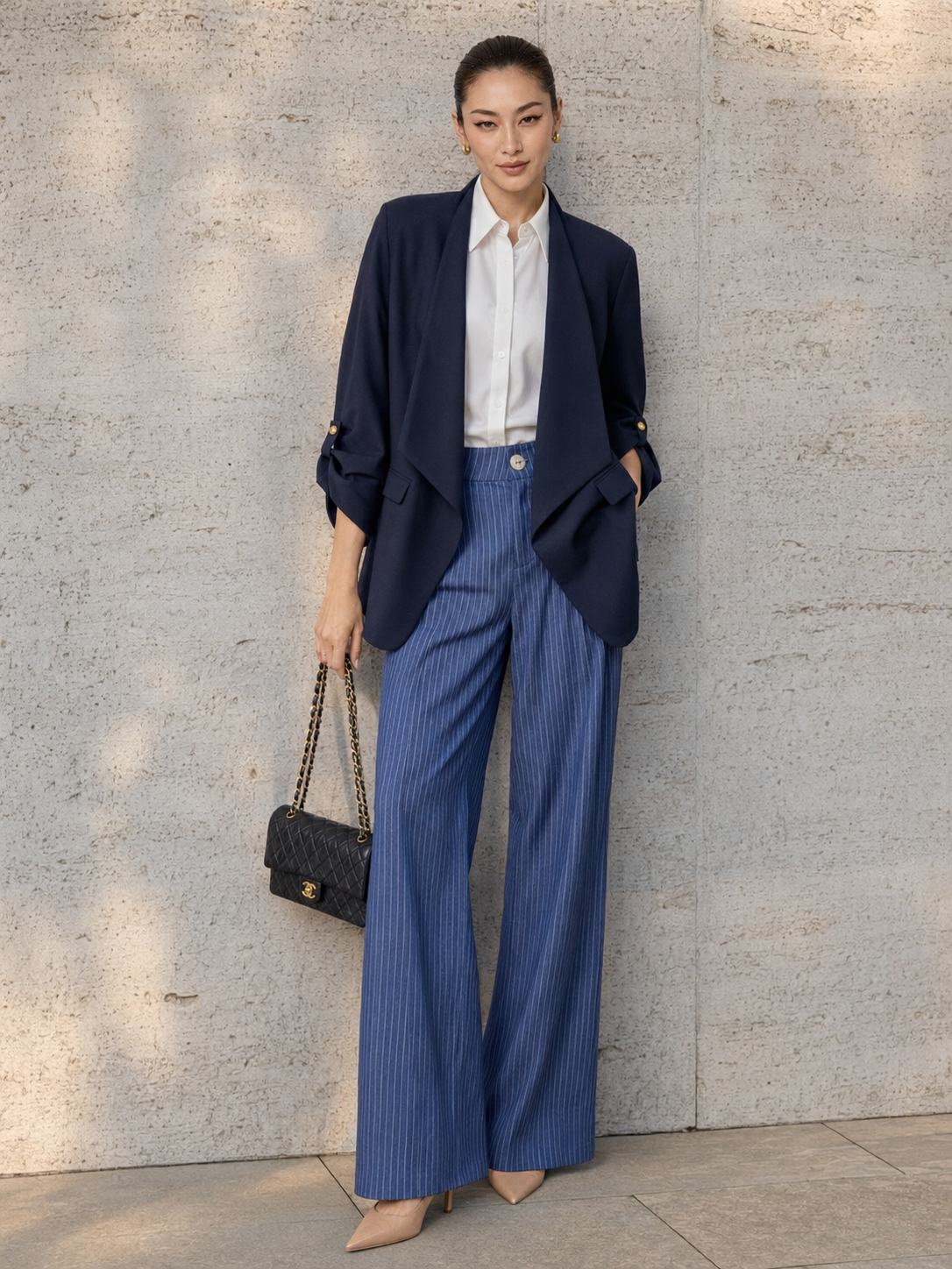 PINSTRIPE BLUE PANTS