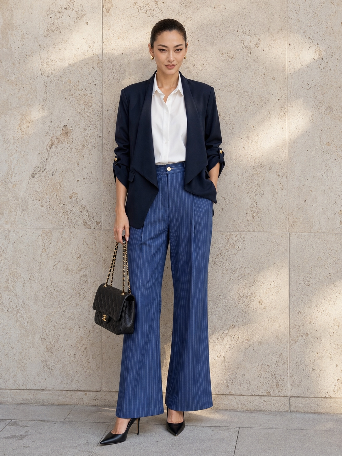 PINSTRIPE BLUE PANTS