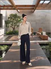 LINEN BLENDED BLOUSE