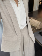 LINEN BEIGE BLAZER