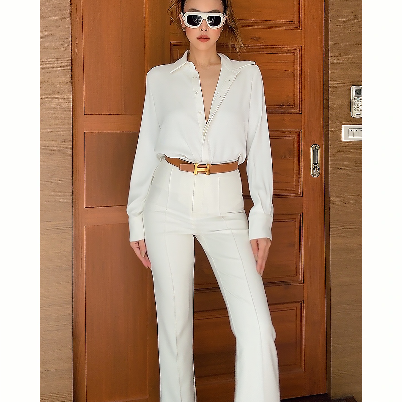 MMCHIC High Rise Pants (White) — image 2