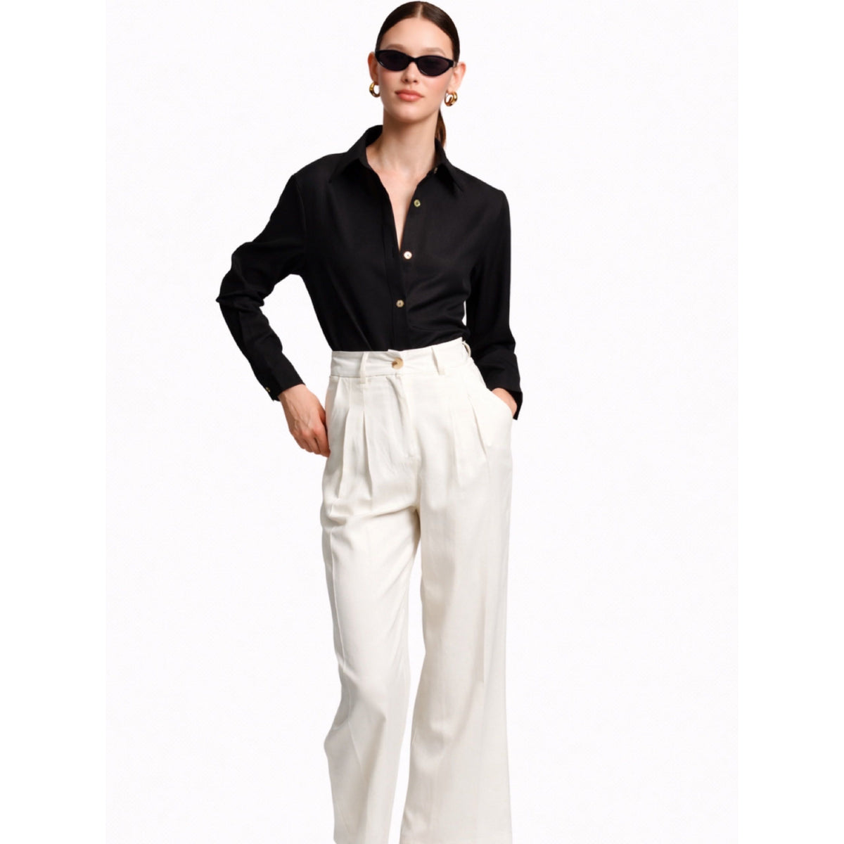 LINEN BLEND PANTS — image 2