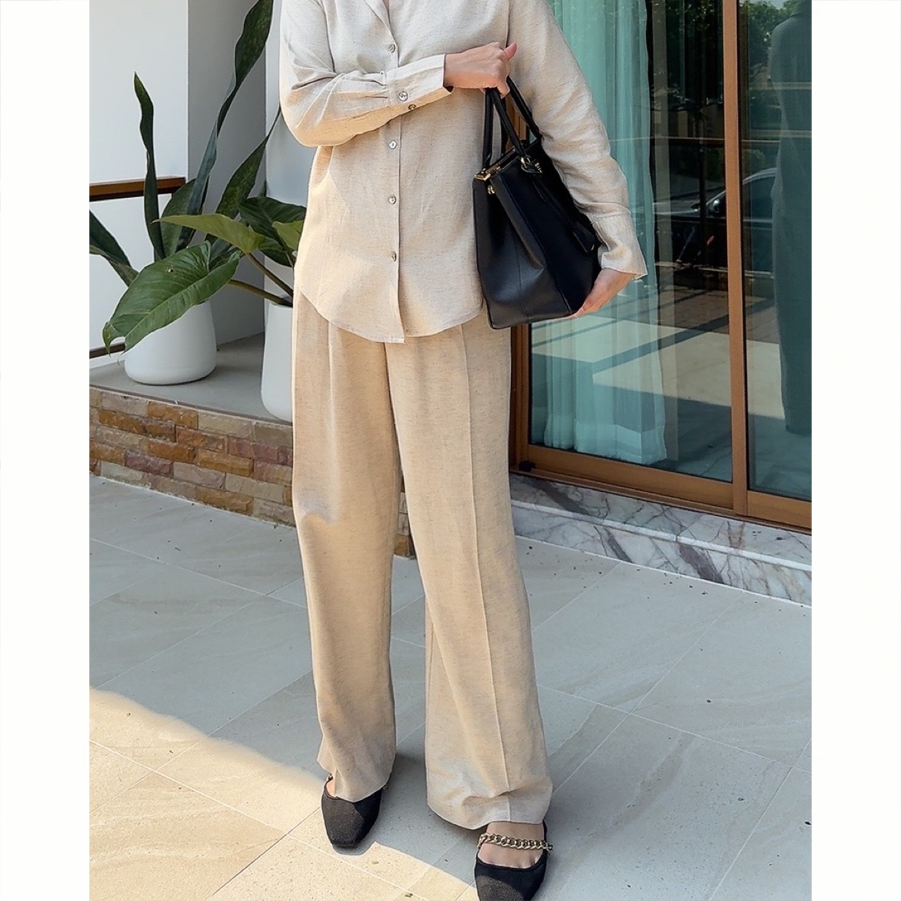MMCHIC Linen Pants (Beige) — image 2