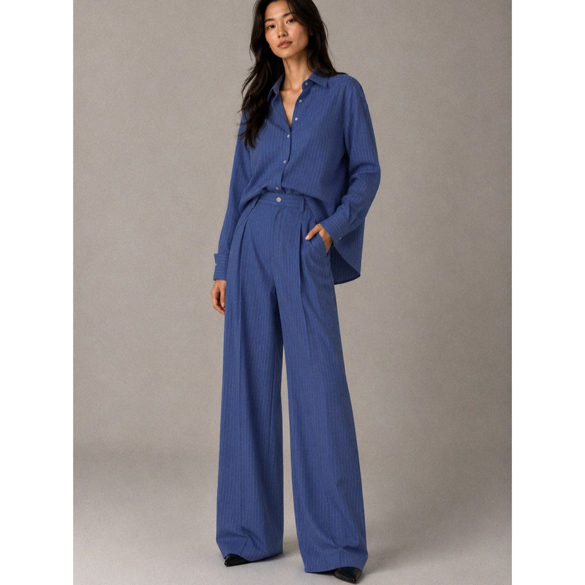 PINSTRIPE BLUE PANTS — image 1