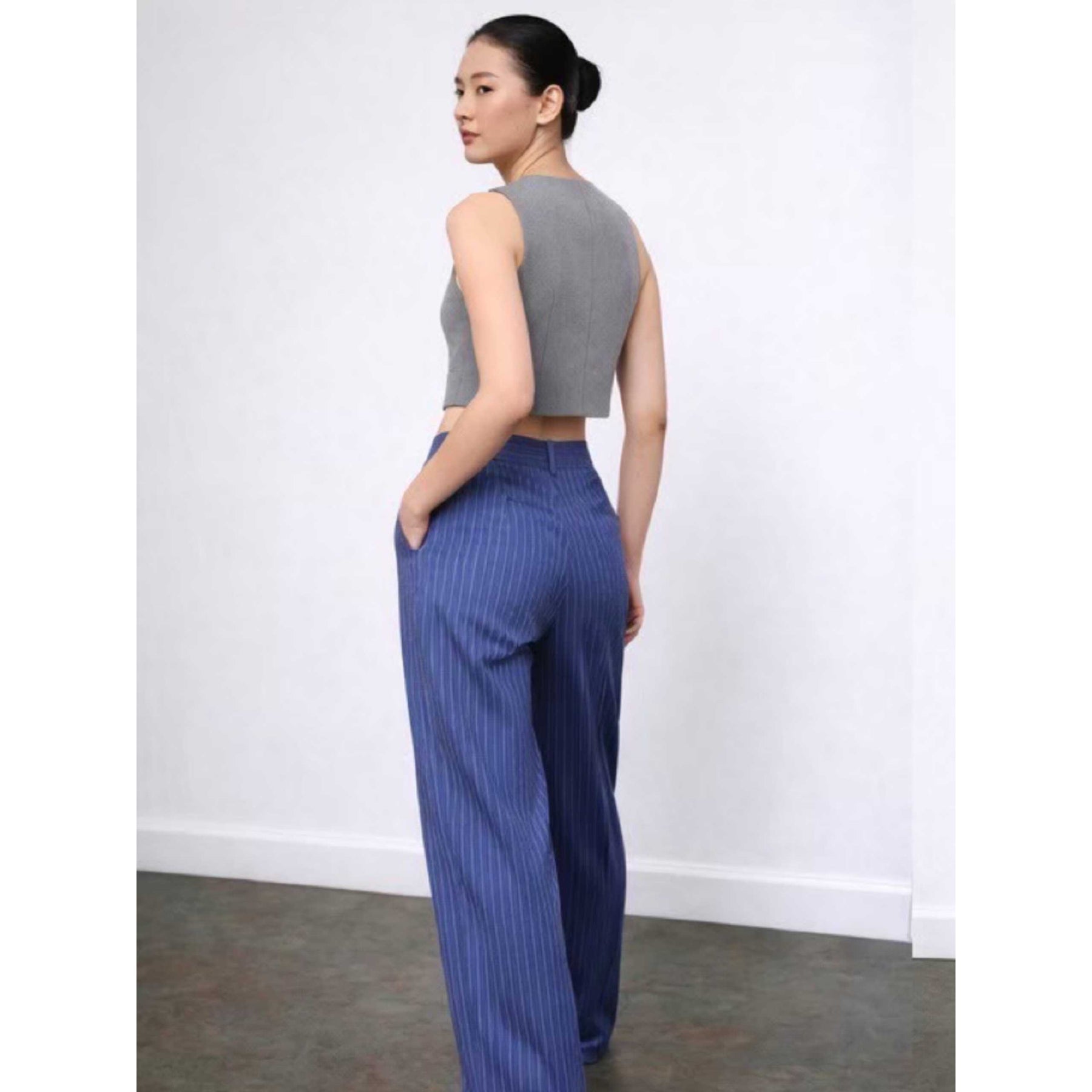 PINSTRIPE BLUE PANTS — image 2