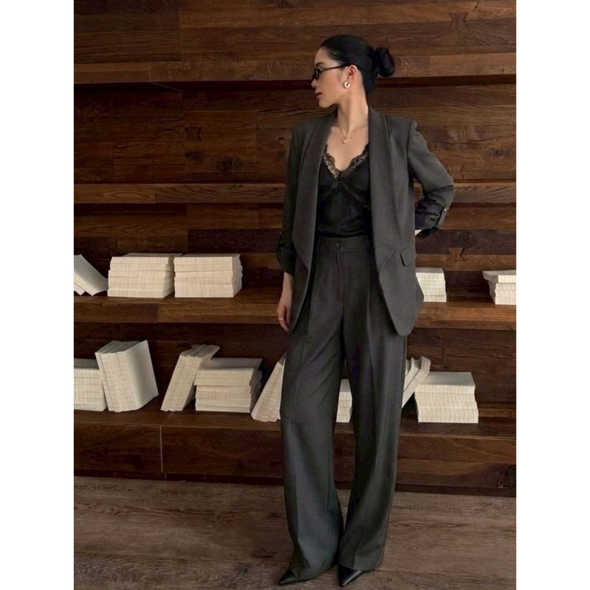 Dark grey pants — image 1