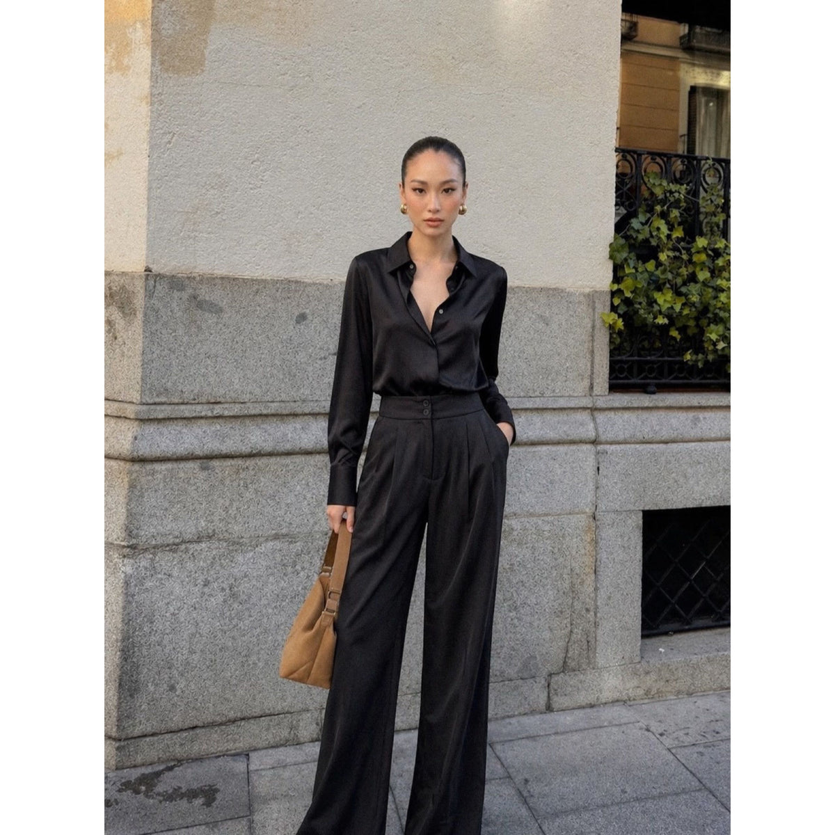 HIGH WAIST STRAP PANTS — image 1