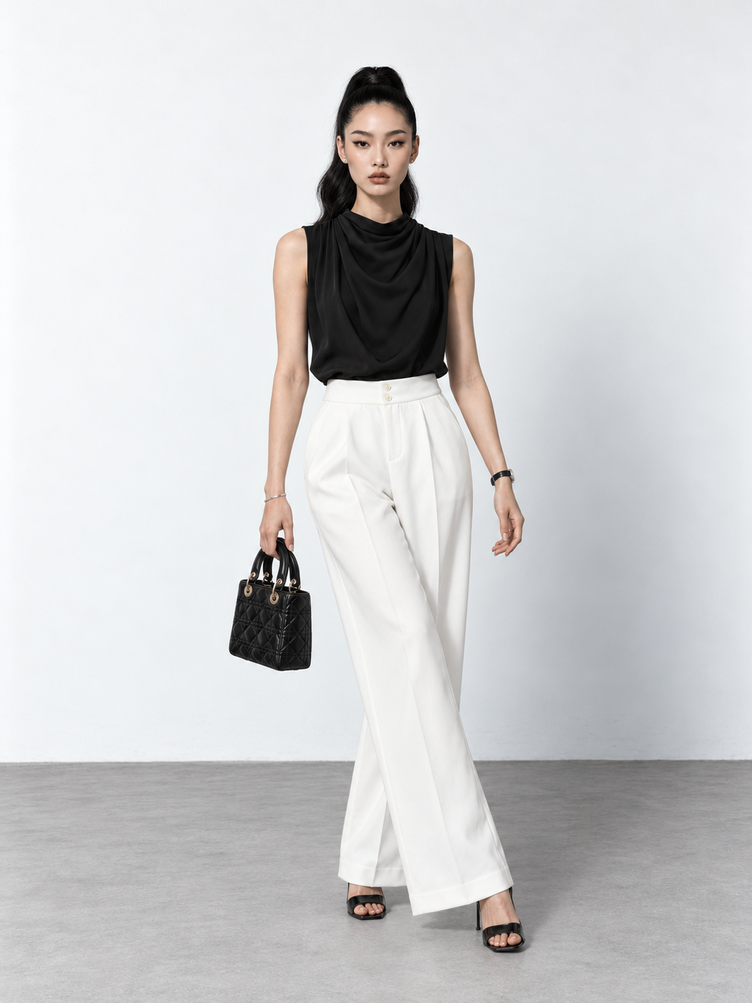 HIGH WAIST STRAP PANTS