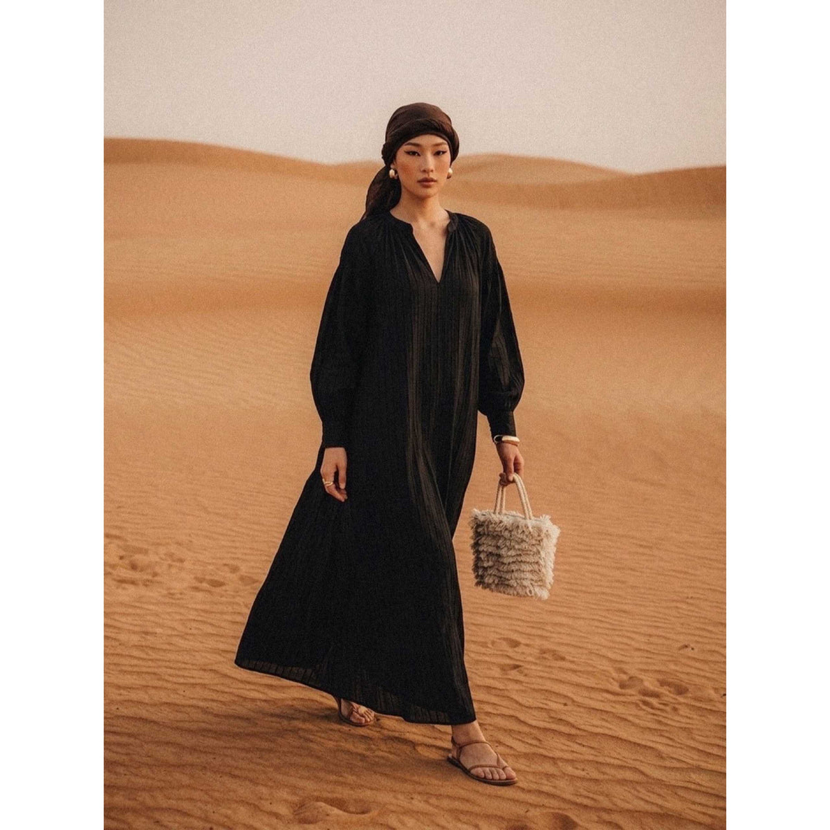 BALLOON SLEEVE DRESS — image 1