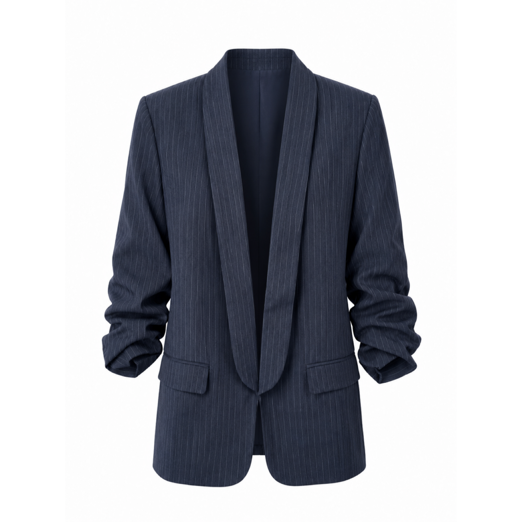 NAVY PINSTRIPE  BLAZER — image 1