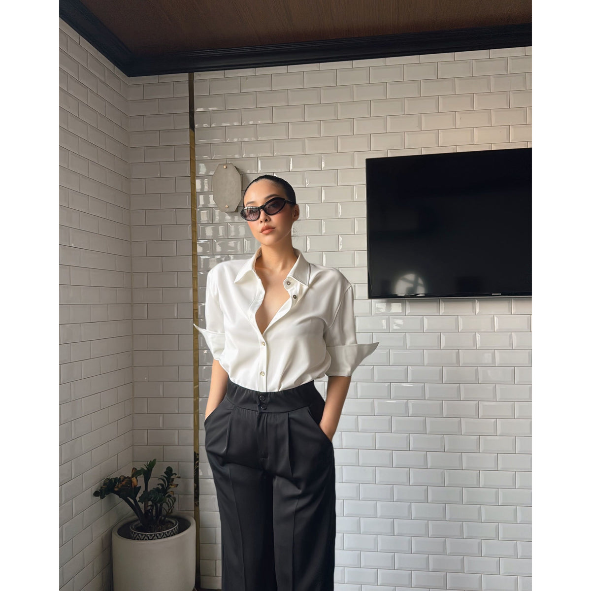 ELBOW-LENGTH SLEEVE SHIRT — image 1