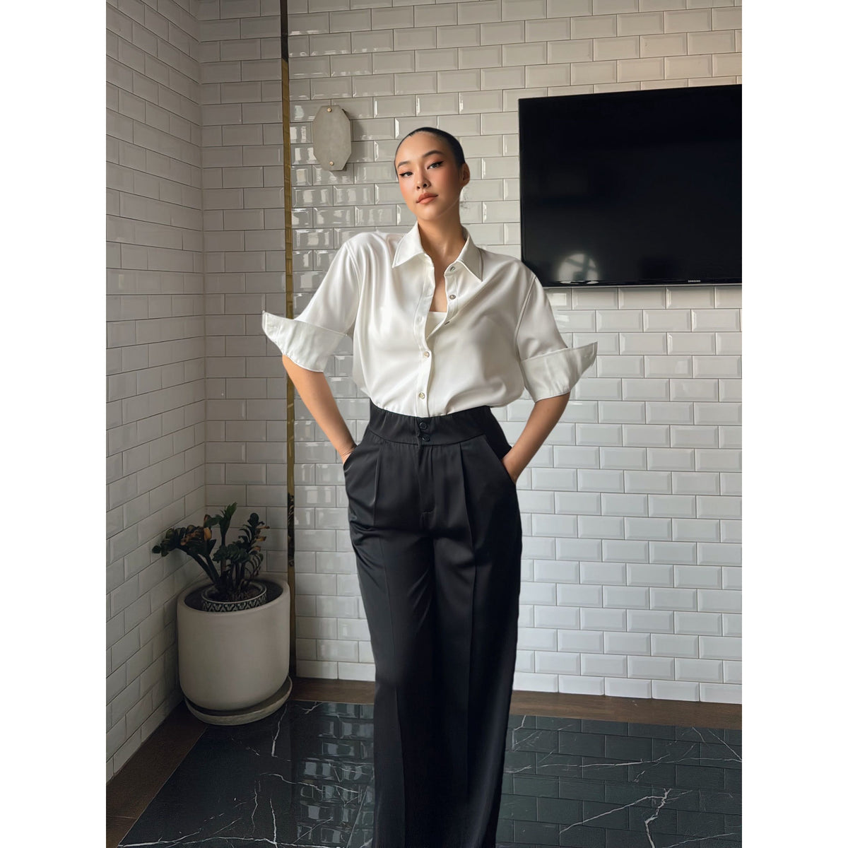 ELBOW-LENGTH SLEEVE SHIRT — image 2