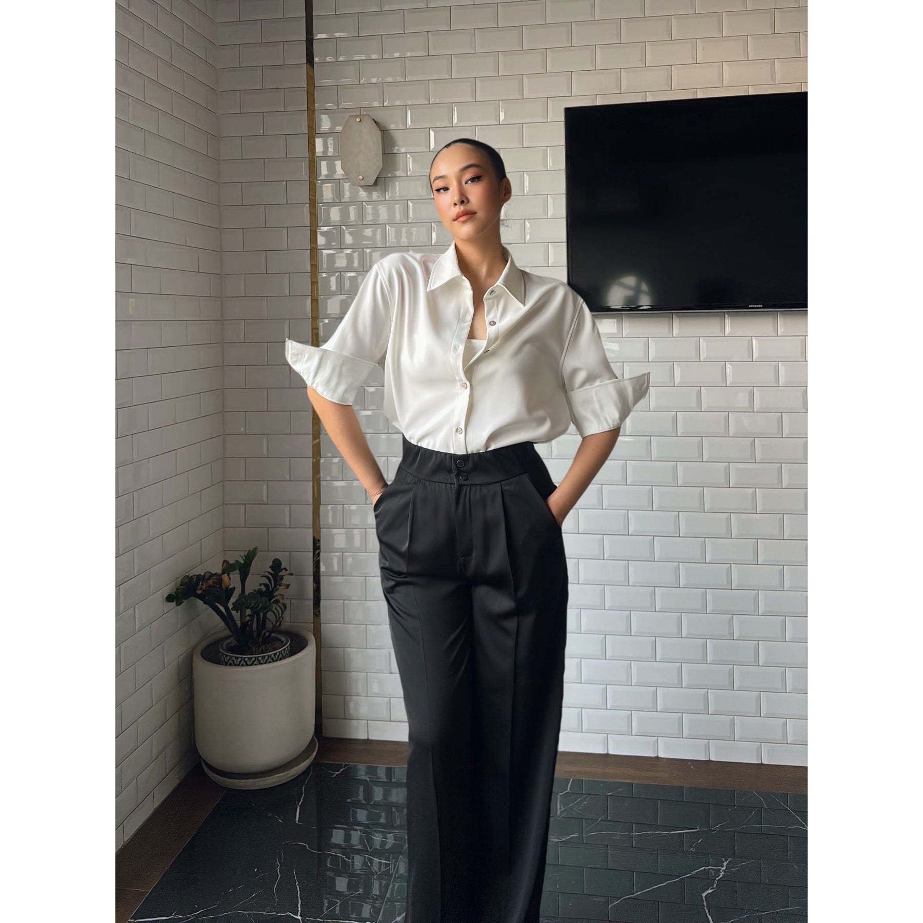 ELBOW-LENGTH SLEEVE SHIRT — image 2