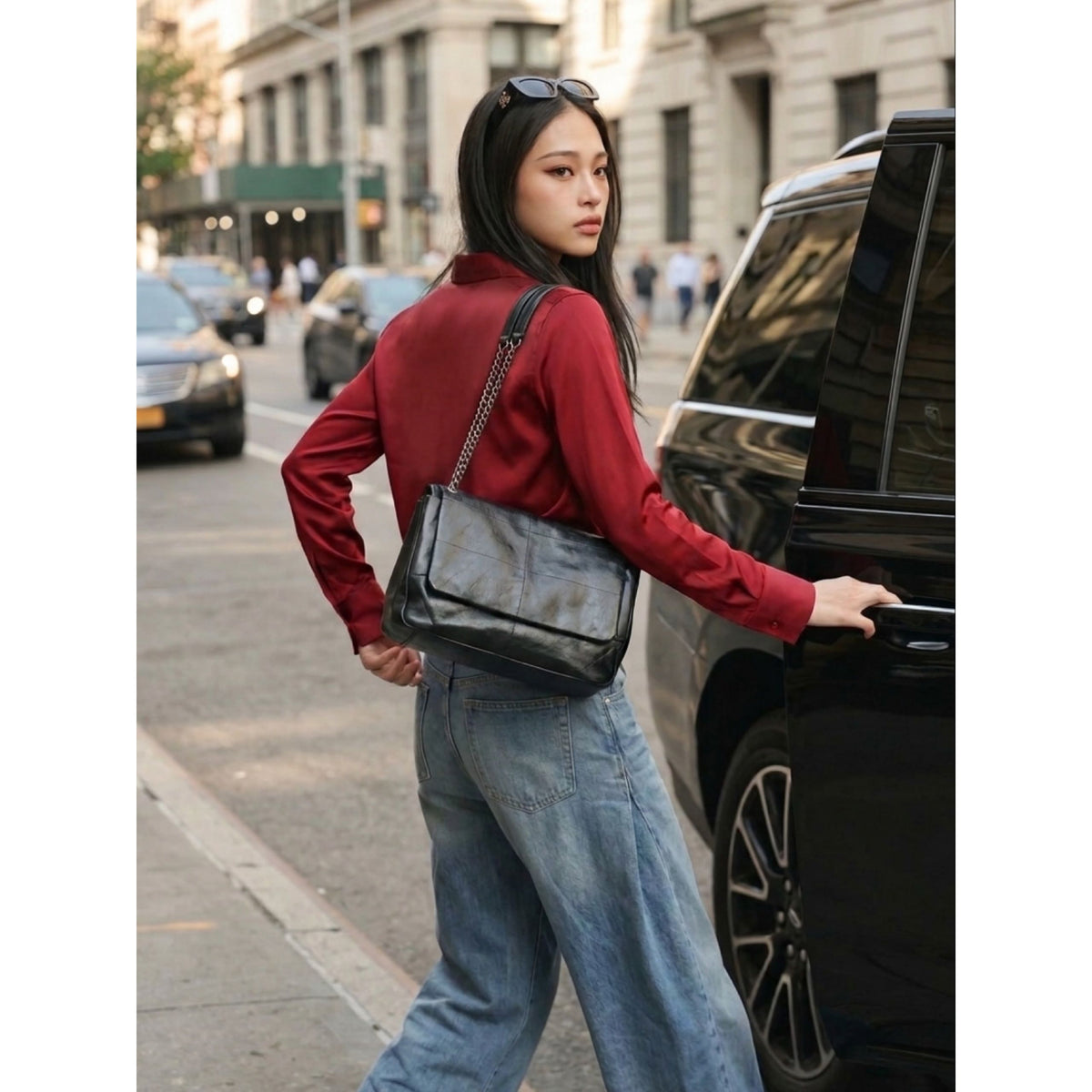 SATIN MANDARIN SHIRT — image 2