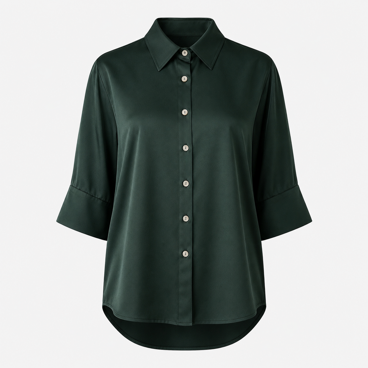 GREEN ELBOW-LENGTH SHIRT — image 1