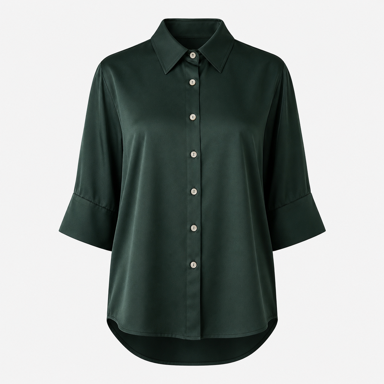 GREEN ELBOW-LENGTH SHIRT — image 1
