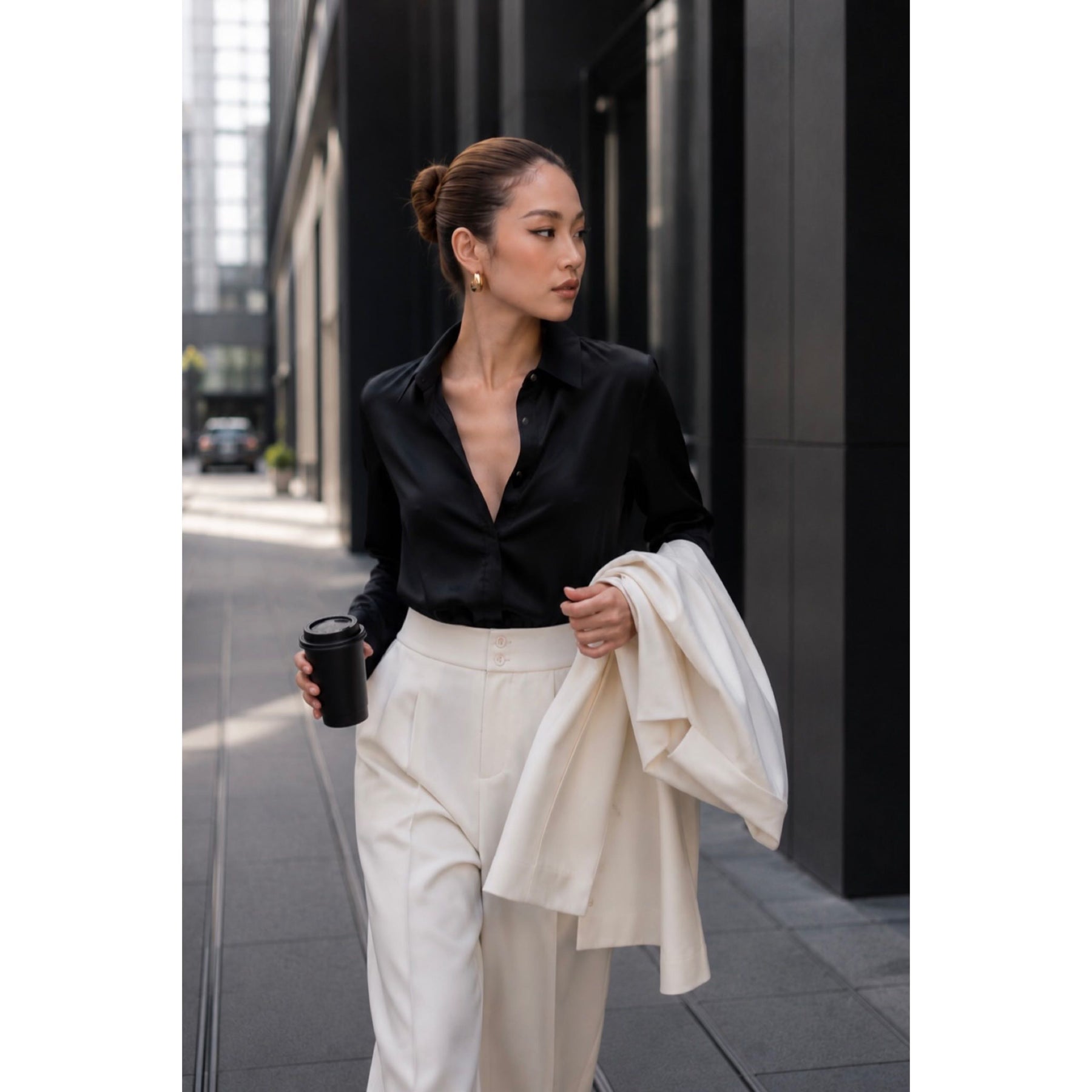 SEMI-GLOSS BLACK SHIRT — image 1