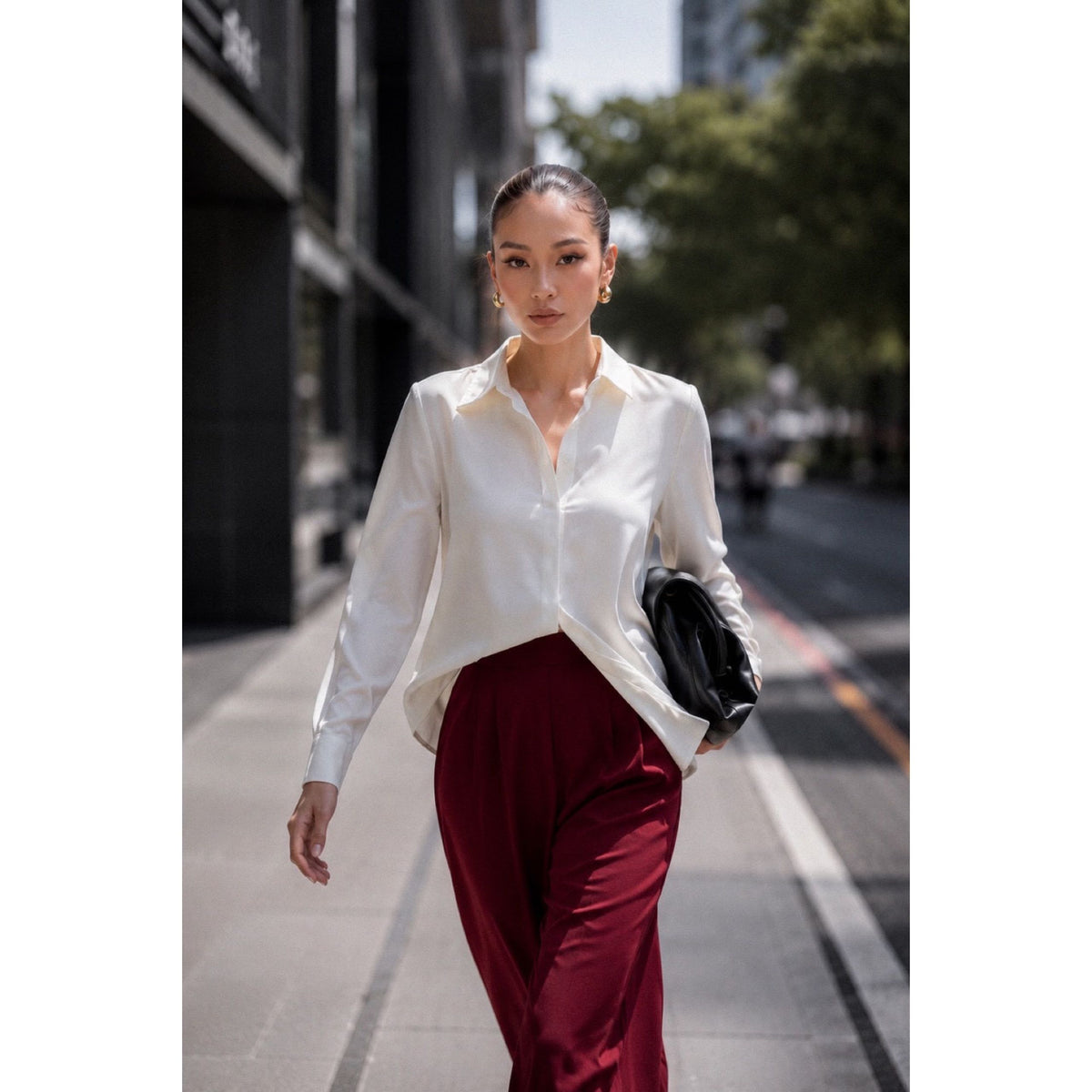 COLLAR LONG SLEEVE SHIRT — image 1