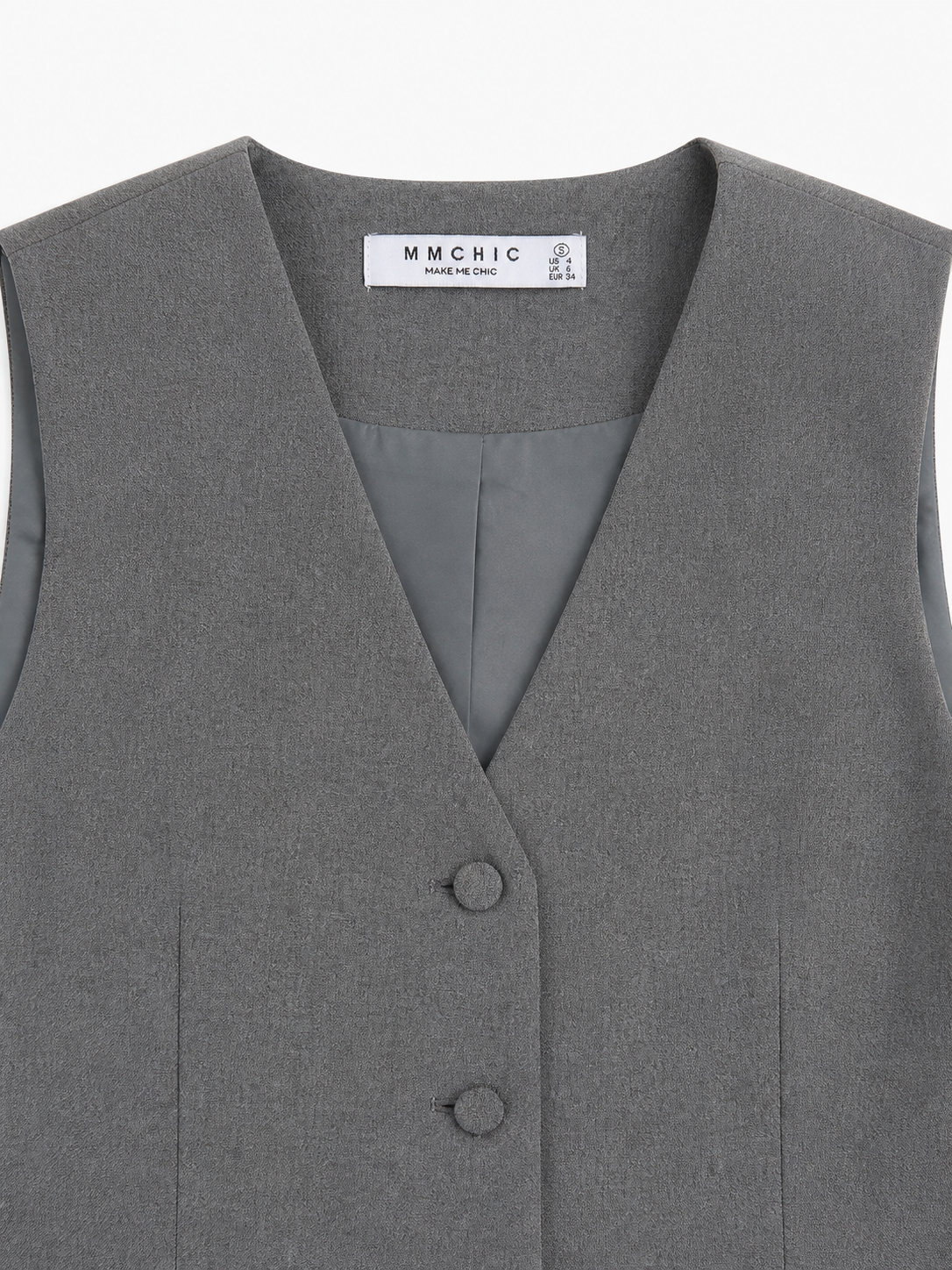 GREY TAILORED VEST