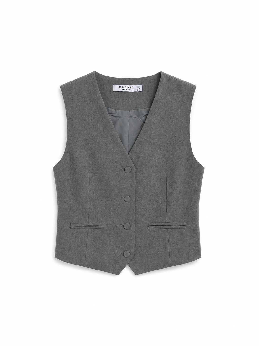 GREY TAILORED VEST