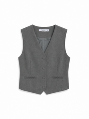 GREY TAILORED VEST