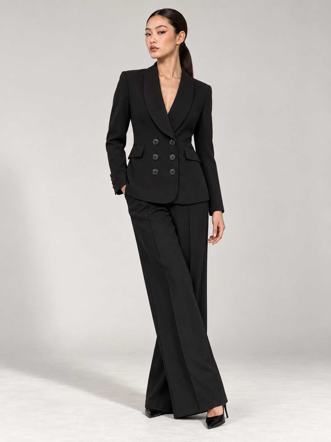 WAISTBAND PANTS BLACK