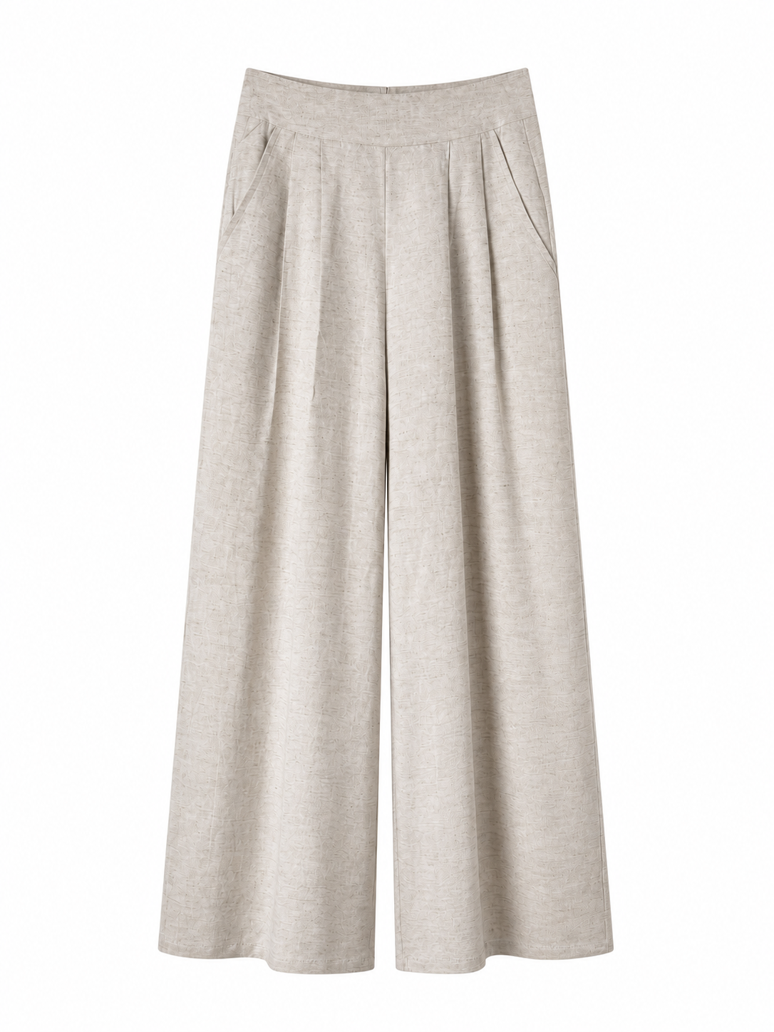 Beige Linen Trousers Pants