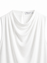 HIGH NECK DRAPE TOP