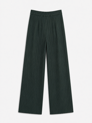 GREEN PINSTRIPED PANTS
