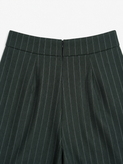 GREEN PINSTRIPED PANTS