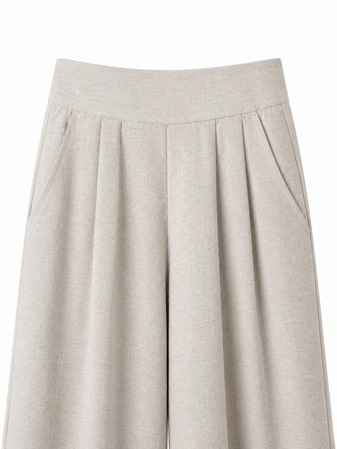 Beige Linen Trousers Pants