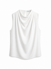 HIGH NECK DRAPE TOP