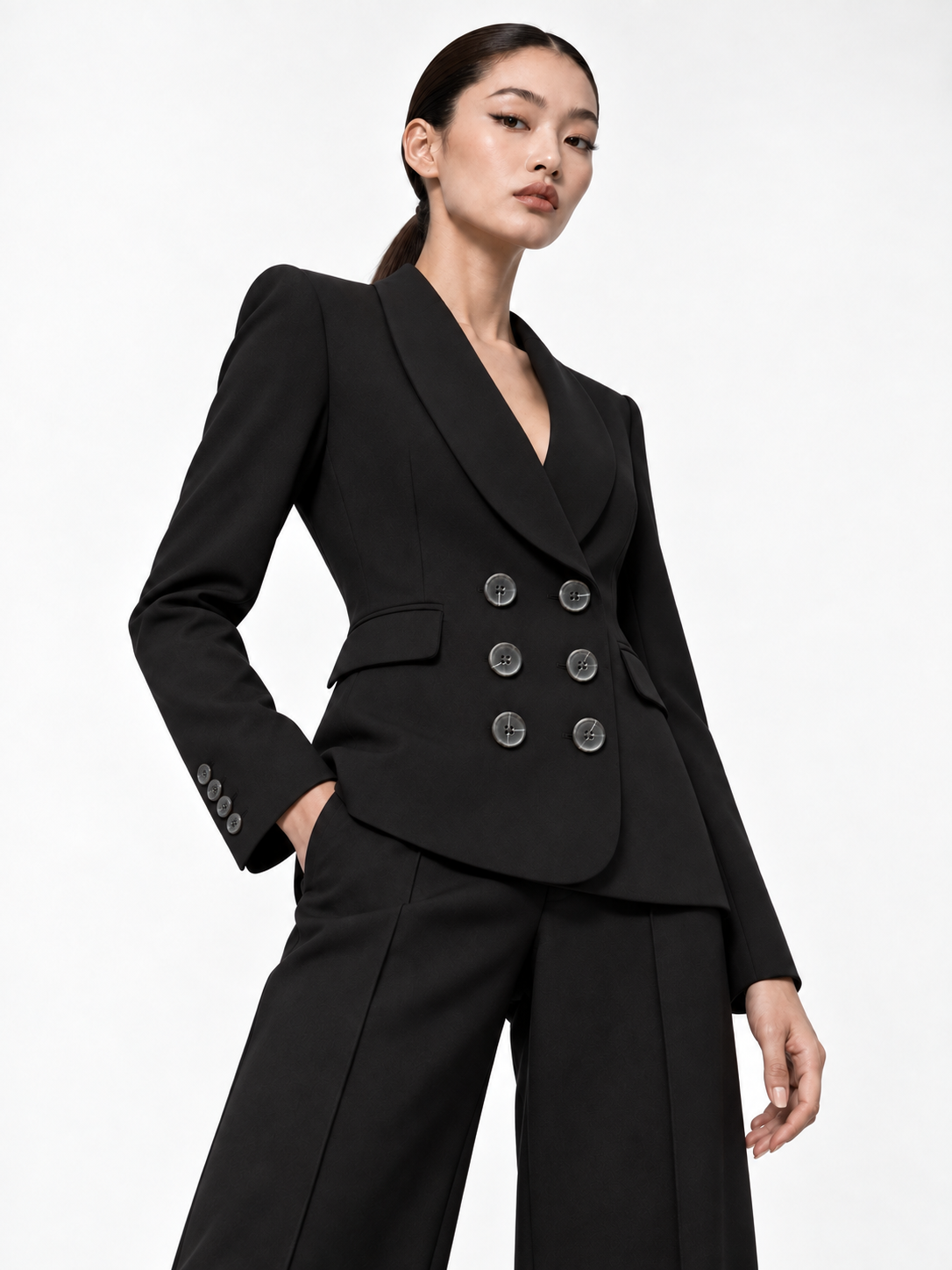 6 BUTTONS BLAZER BLACK