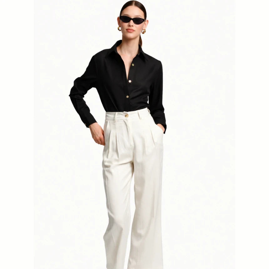 LINEN BLEND PANTS
